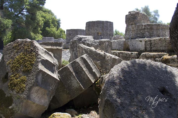 The ruins of the Temple of Zeus